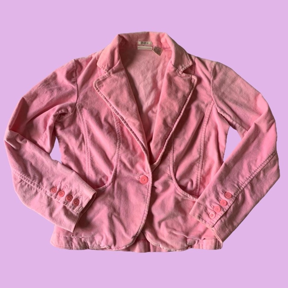 VINTAGE Y2K PINK‎ VELVET JACKET